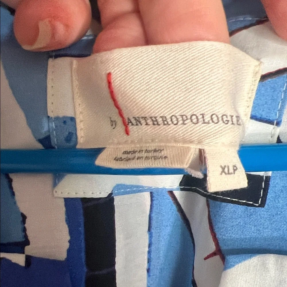 Anthropologie Blue and White Midi Dress - Picture 2 of 4
